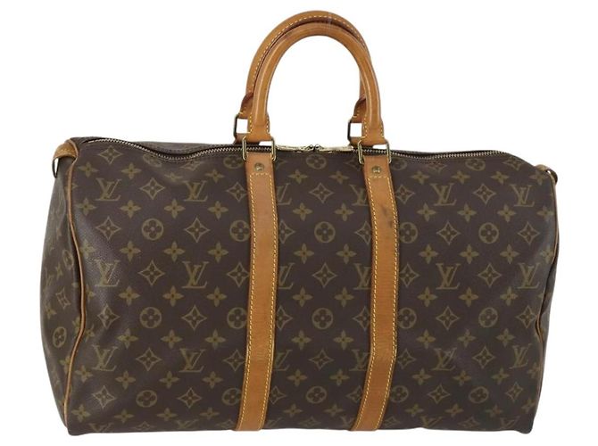 LOUIS VUITTON Bolsa Boston Monogram Keepall 45 M41428 Auth LV am10368 Monograma