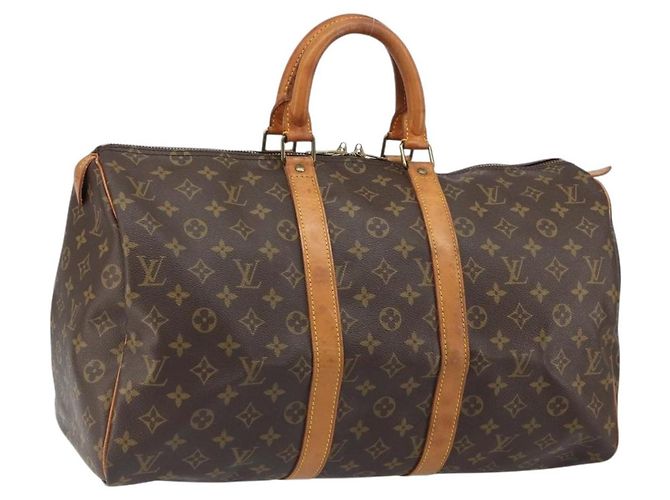 LOUIS VUITTON Bolsa Boston Monogram Keepall 45 M41428 Auth LV am10178 Monograma