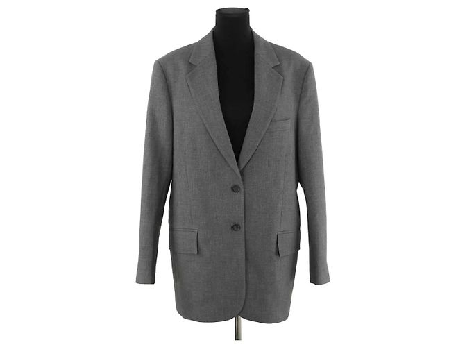 Autre Marque Grauer Wollblazer