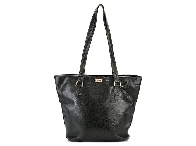 Dunkelbraune Lederhandtasche Gianfranco Ferré Bordeaux