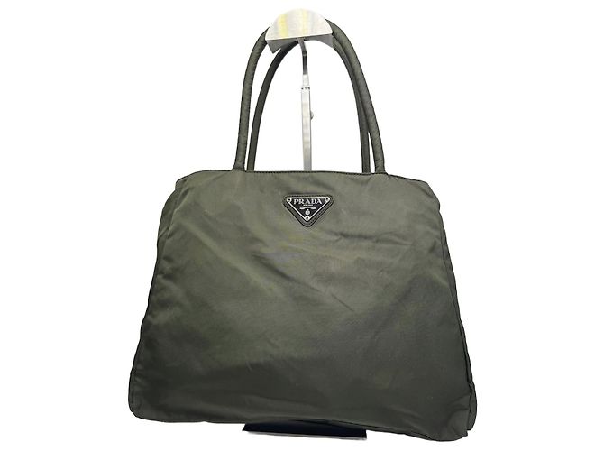 Vintage Prada Nylon Dreiecks-Handtasche Grün