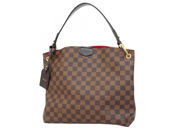 Borsa a Spalla Damier Graceful PM Louis Vuitton Damier ebene