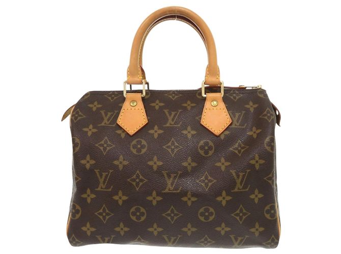 Bolso de mano Louis Vuitton Speedy 25 Monogram Castaño Monograma