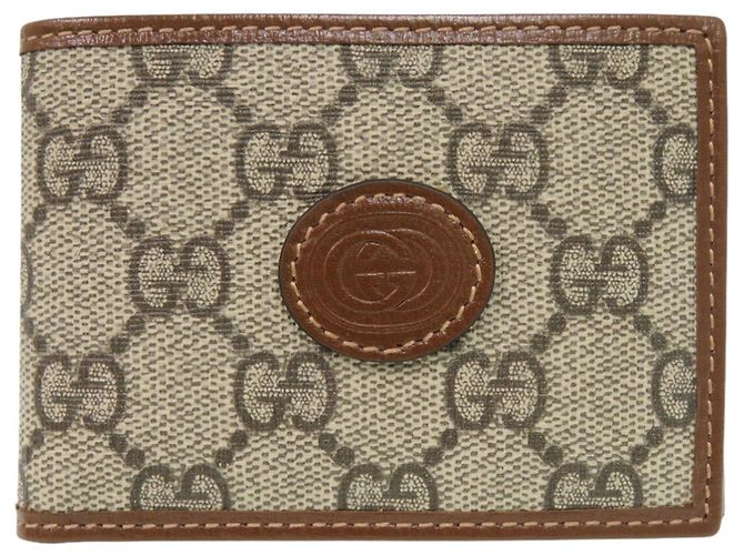 Portafoglio bifold beige Gucci Interlocking G