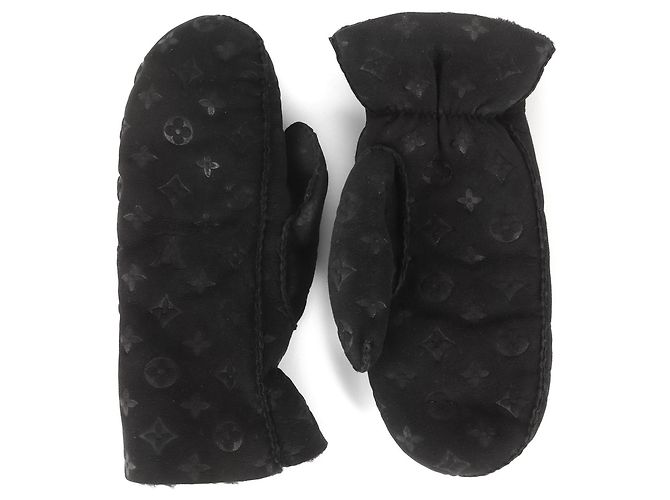 Warme Herrenhandschuhe von Louis Vuitton Schwarz