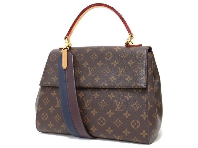 Louis Vuitton Monogram Cluny BB Handtasche Braun Bordeaux Marineblau