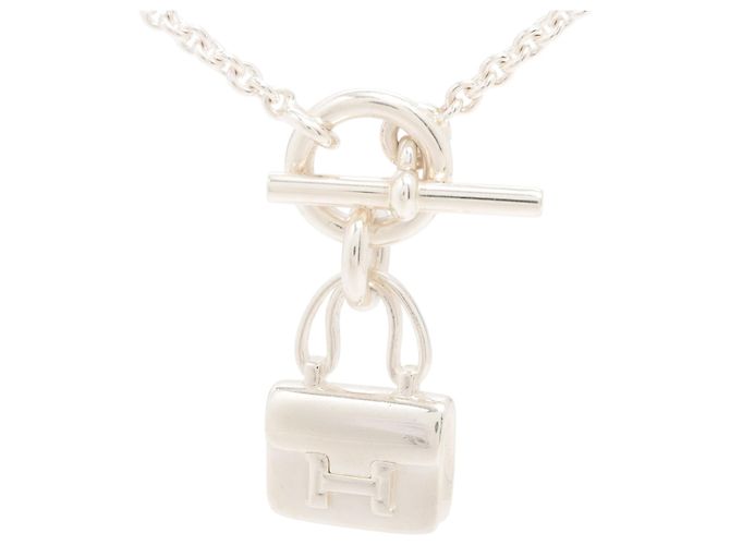 Collar Amulettes Constance de plata esterlina Hermès Metálico