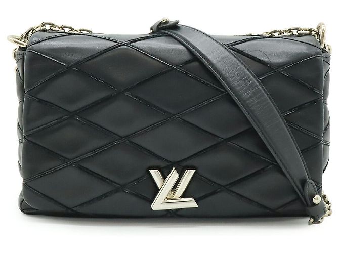 Bolsa de Ombro de Couro GO-14MM Louis Vuitton Preto
