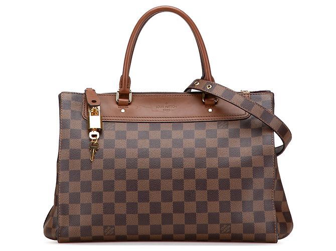 Louis Vuitton Damier Ébène Greenwich PM Castaño