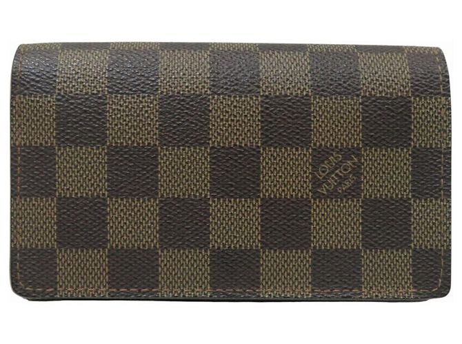 Louis Vuitton Damier PVC Bifold Wallet Brown Damier ebene