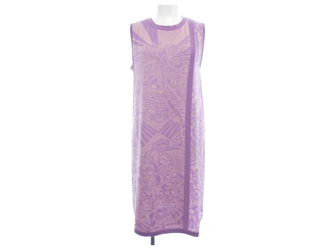 Hermès Twill Reine Kleid Pink Lila