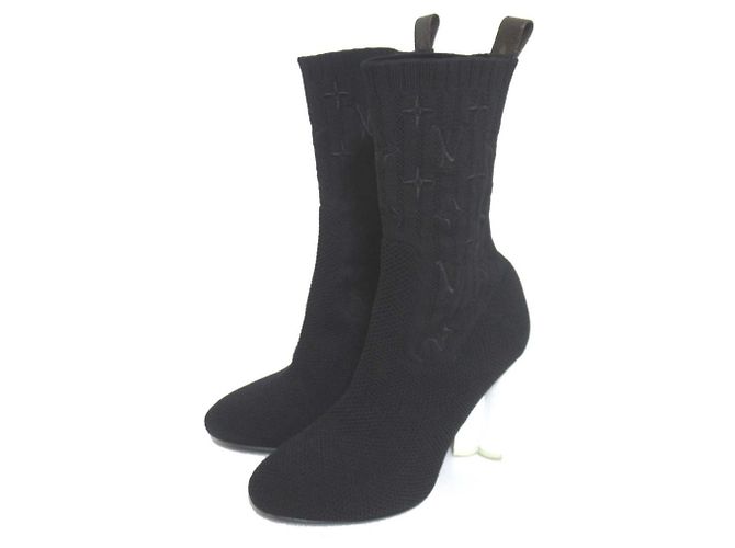 Botines de punto Silhouette de Louis Vuitton Negro