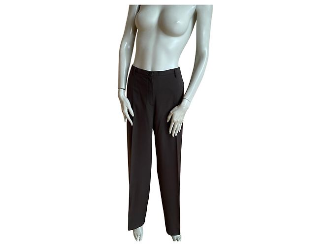 Gerard Darel Pantalones de traje marrón chocolate Gérard Darel – Corte recto elegante Marrón oscuro