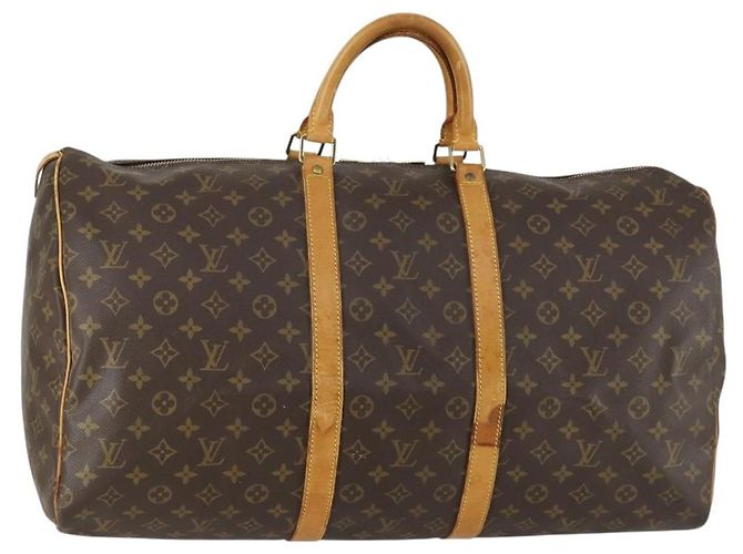 LOUIS VUITTON Bolsa Boston Monogram Keepall 55 M41424 LV Auth 161131 Monograma