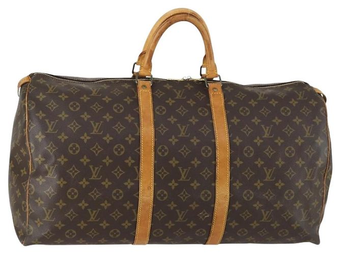 LOUIS VUITTON Bolsa Boston Monogram Keepall 55 M41424 LV Auth 161537 Monograma
