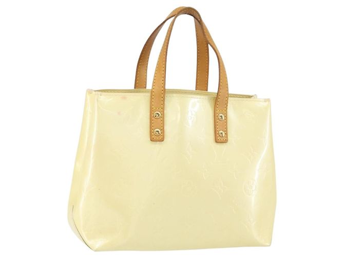 LOUIS VUITTON Monogram Vernis Reade PM Sac à Main Perle M91336 LV Auth 161401