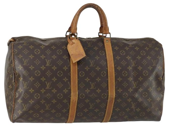 LOUIS VUITTON Bolsa Boston Monogram Keepall 55 M41424 LV Auth 161540 Monograma