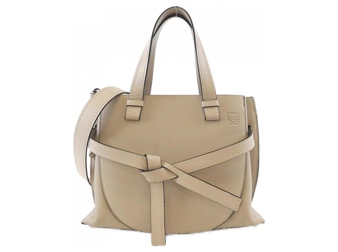 Mini bolsa de mão Loewe Gate Bege