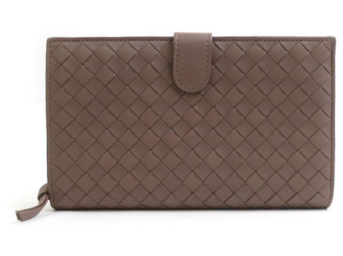 Bottega Veneta hellbraune Bi-Fold-Geldbörse