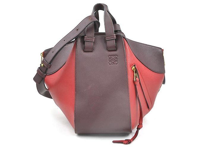 Sac à main en cuir Hammock Small de Loewe Rouge Bordeaux