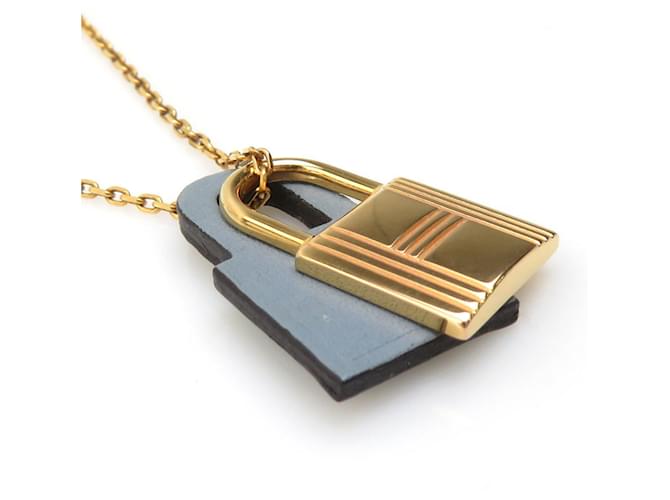 Collier Hermès O'Kelly PM Marron Doré 