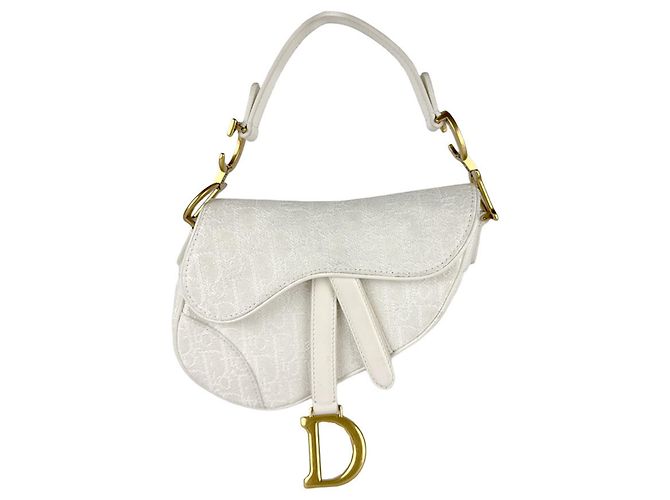 Borsa Saddle Christian Dior Bianco