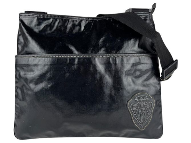 Borsa a Spalla in PVC Nera Gucci Nero