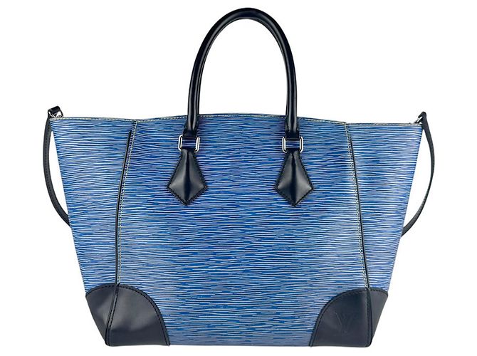 Borsa a spalla Louis Vuitton Phoenix MM Nero Blu