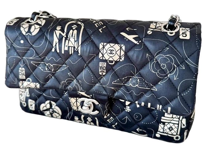 Bolsa Chanel Timeless Classic preta de couro Preto