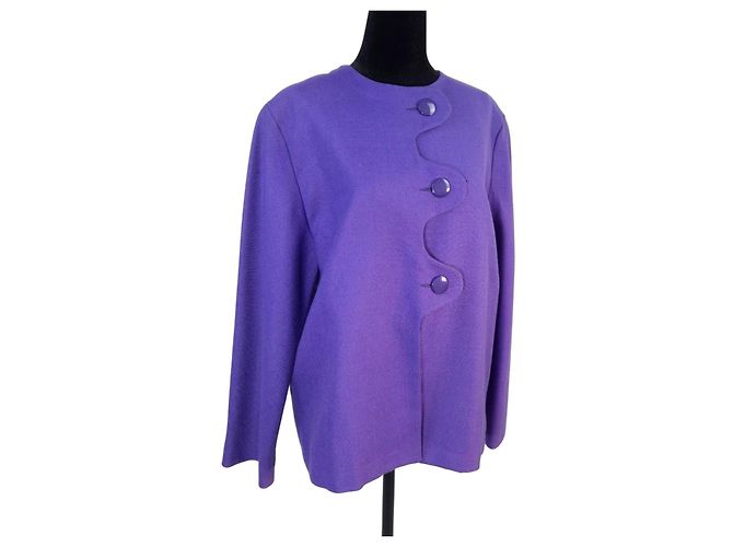 Lila Space Age Stil Jacke von Pierre Cardin Dunkelviolett