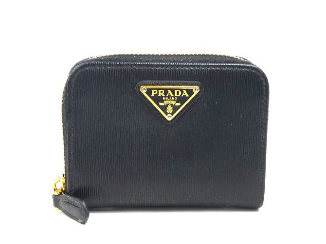 Prada Black Leather Coin Purse
