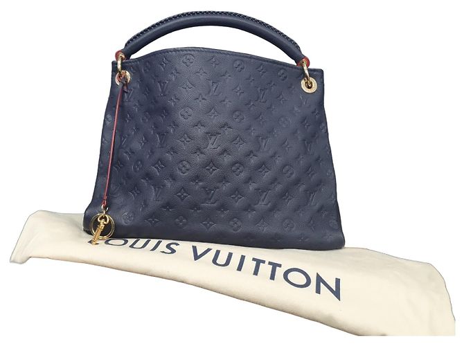 Louis Vuitton Artsy MM Empreinte Leather Marine Rouge Full Set Blue