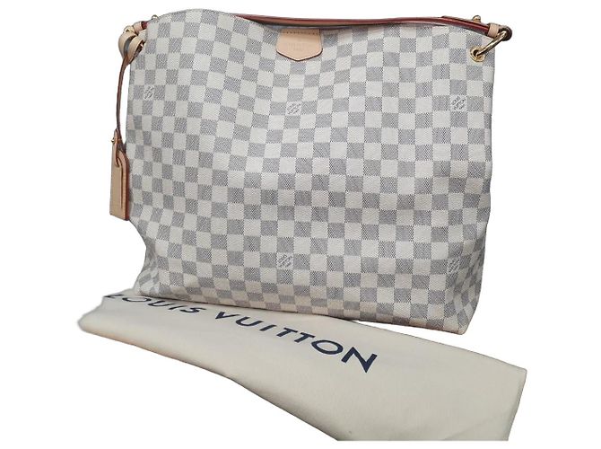Louis Vuitton Graceful MM Azur Pink Full Set Eggshell