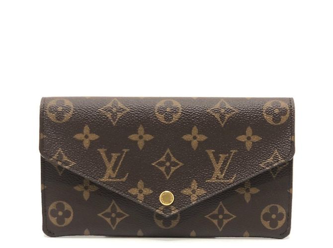 Louis Vuitton Monogramm Langgeldbörse Braun Pink