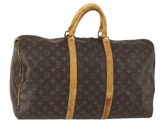 LOUIS VUITTON Bolsa Boston Monogram Keepall 50 M41426 LV Auth am10385 Monograma