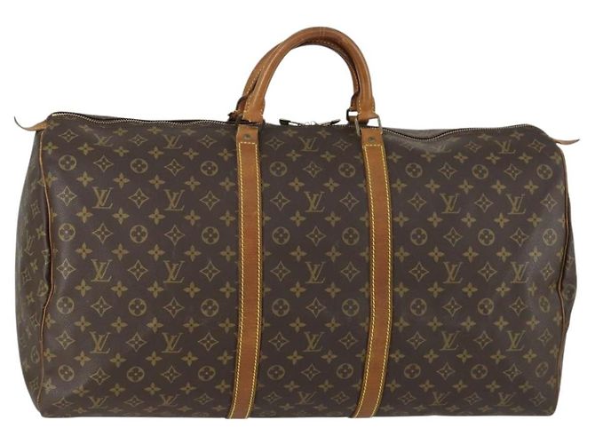 LOUIS VUITTON Bolsa Boston Monogram Keepall 60 M41422 LV Auth hk3288 Monograma