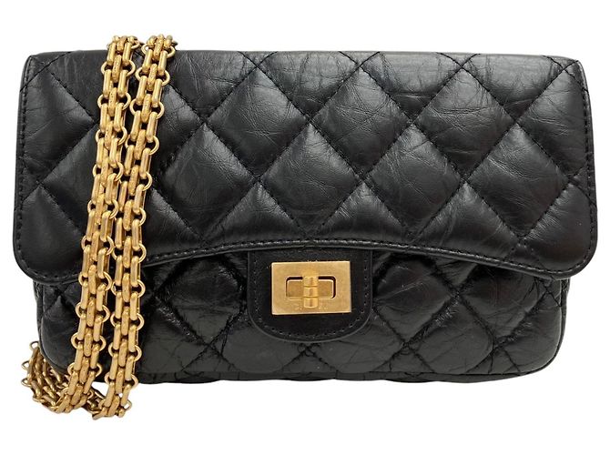 Cartera de cadena Matelassé Chanel Negro