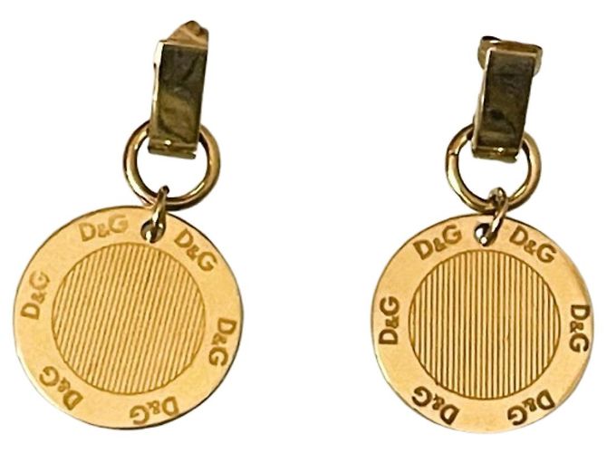 Boucles d'oreilles iconiques DOLCE & GABBANA modèle 'Flutter' plaqué or Doré