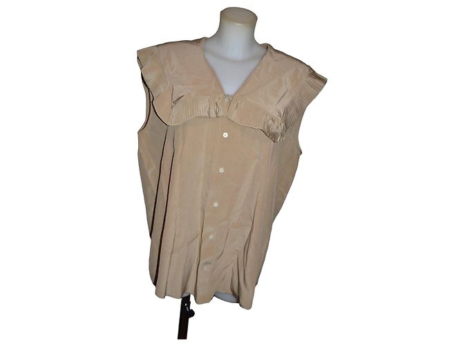 Mulberry Seidentop Beige Gold Größe 40