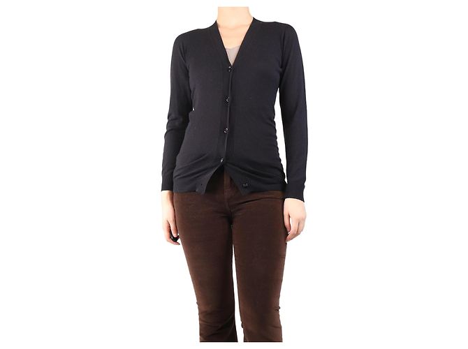 Max Mara Dünner brauner Strickcardigan - Größe M