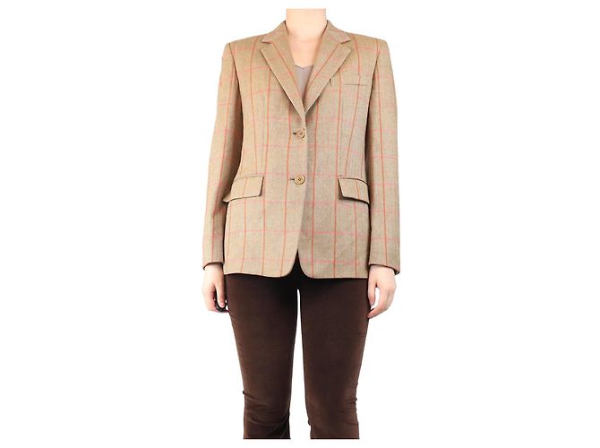 Max Mara Brown wool blazer - size UK 10