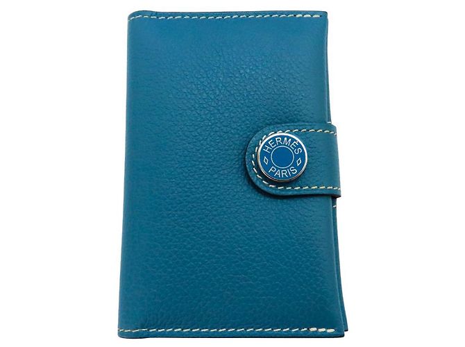 Hermès Hermes R.M.S Evercolor Card Case Blue
