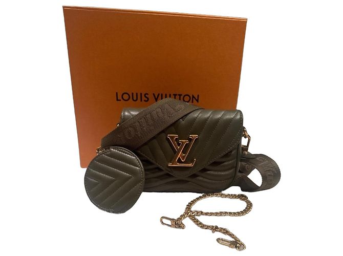 Noe Bolsa de ombro Louis Vuitton Couro Khaki Caqui