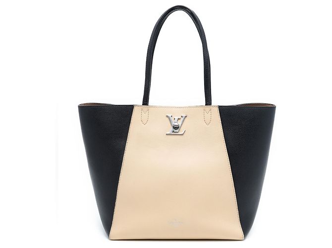 Twist Louis Vuitton Sac LockMe Cabas Marron Beige