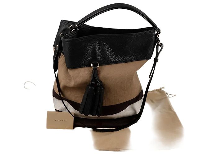 Burberry Ashby Medium Hobo Schultertasche Schwarz