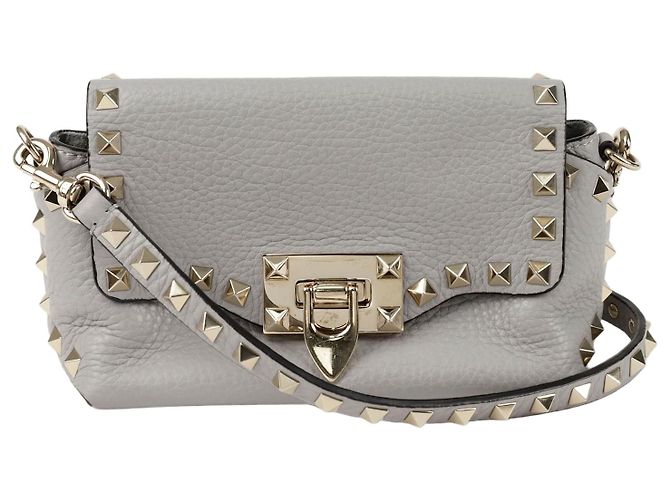 Valentino Borsa a spalla Rockstud Mini Marrone 