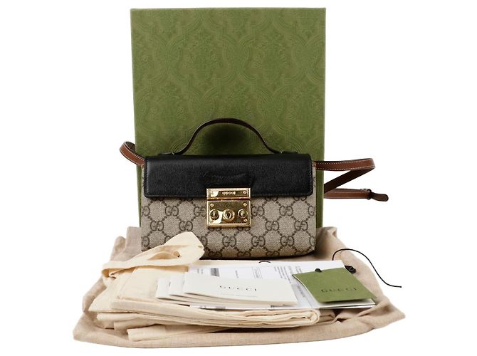 Padlock Gucci Borsa mini a manico superiore con lucchetto Nero