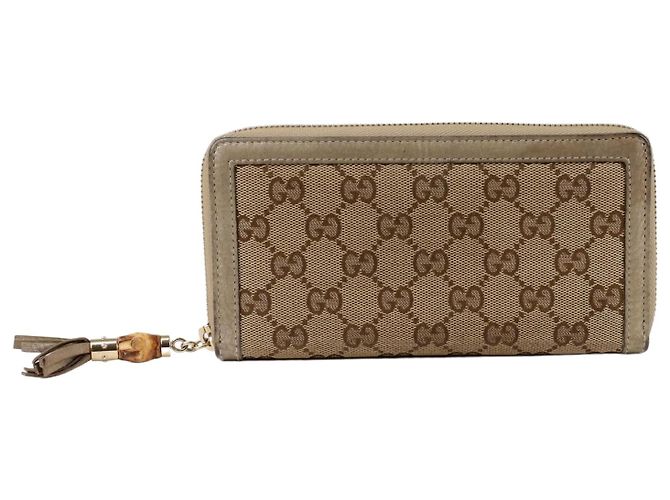 Bamboo Gucci Cartera larga con borlas de bambú Castaño
