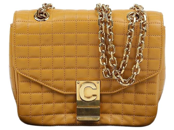 Céline Borsa a spalla piccola con catena Giallo