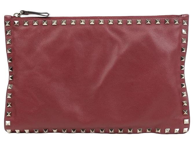 Valentino Clutch Rockstud Rosso 